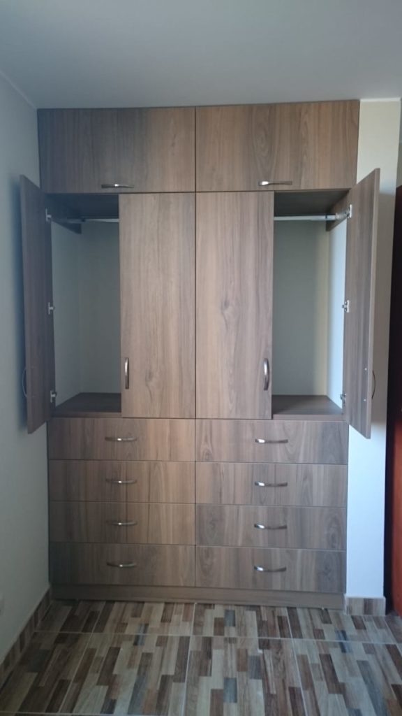 closet empotrado de melamina